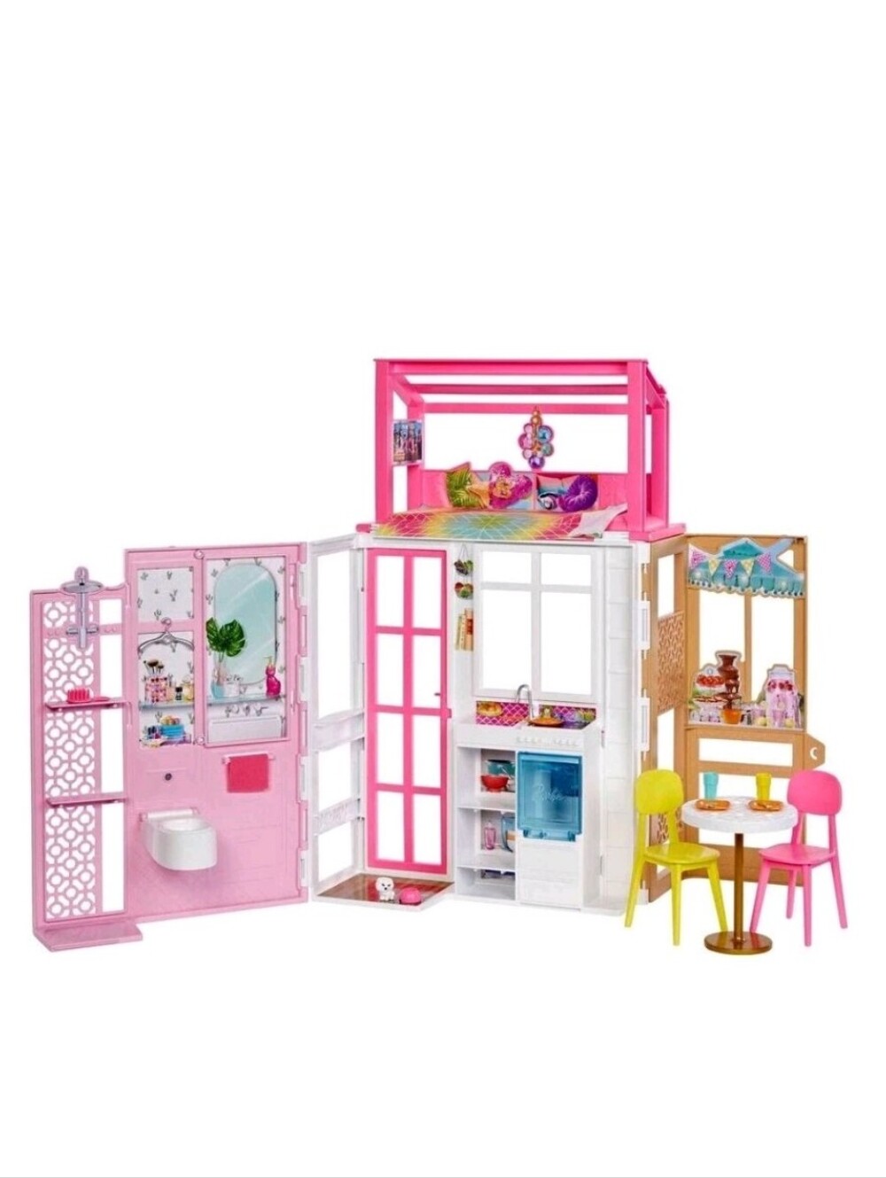 Barbie Fold & Go 360 Dreamhouse Pink Mattel 2021 Portable Playset